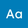 blue icon with letters A and a - change font icon