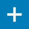 blue icon with white plus - increase font size icon